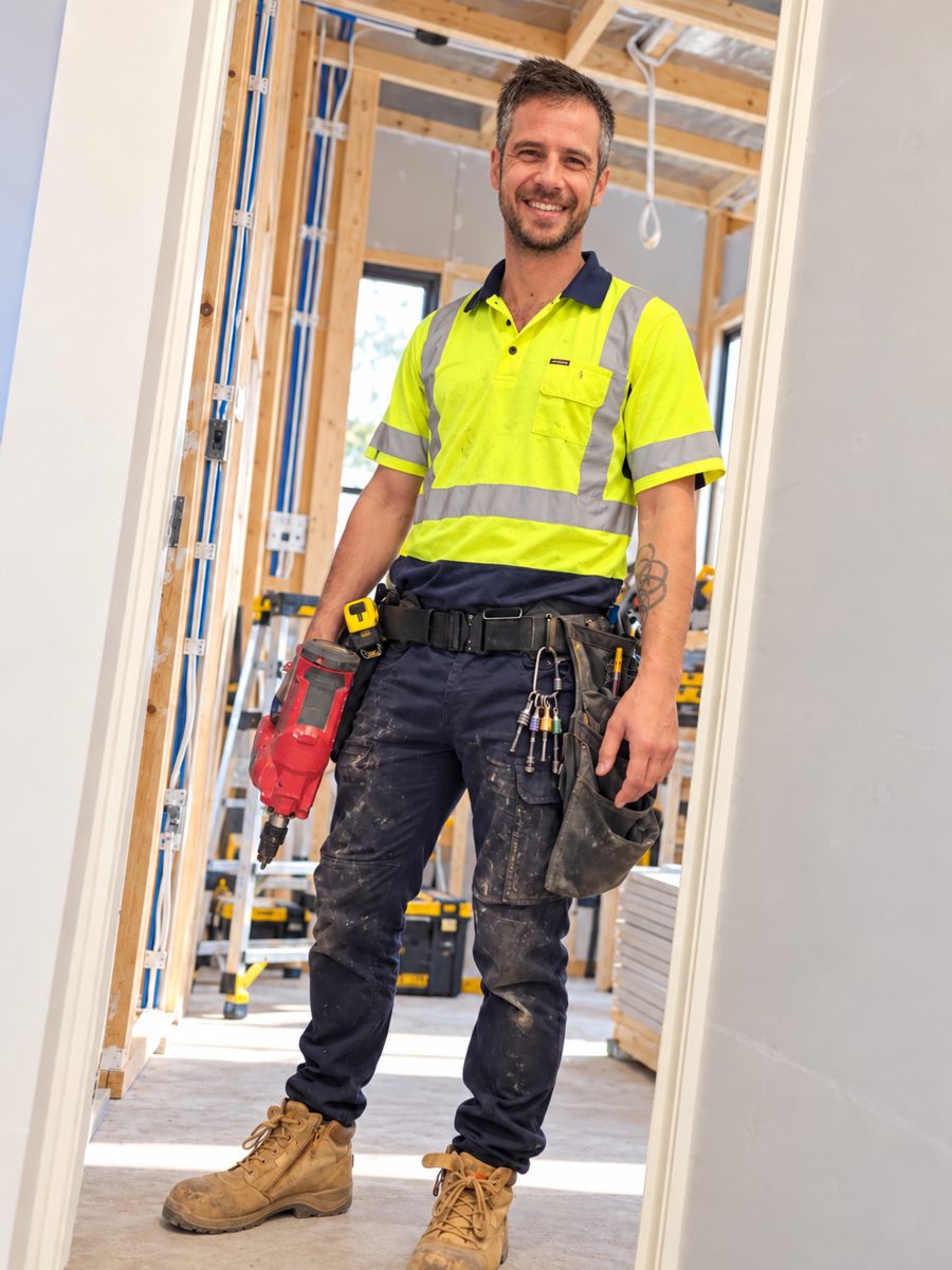 Fabian on a building site